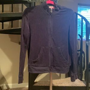 Juicy Couture Regal Blue Robertson Velour Hoodie Jacket
